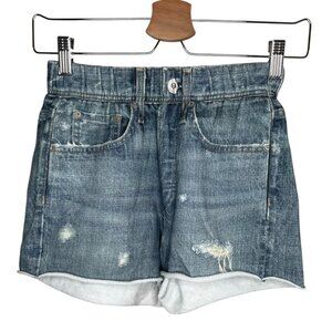 Rag & Bone Womens Miramar Printed Denim pajama terry jean Shorts Size 2XS